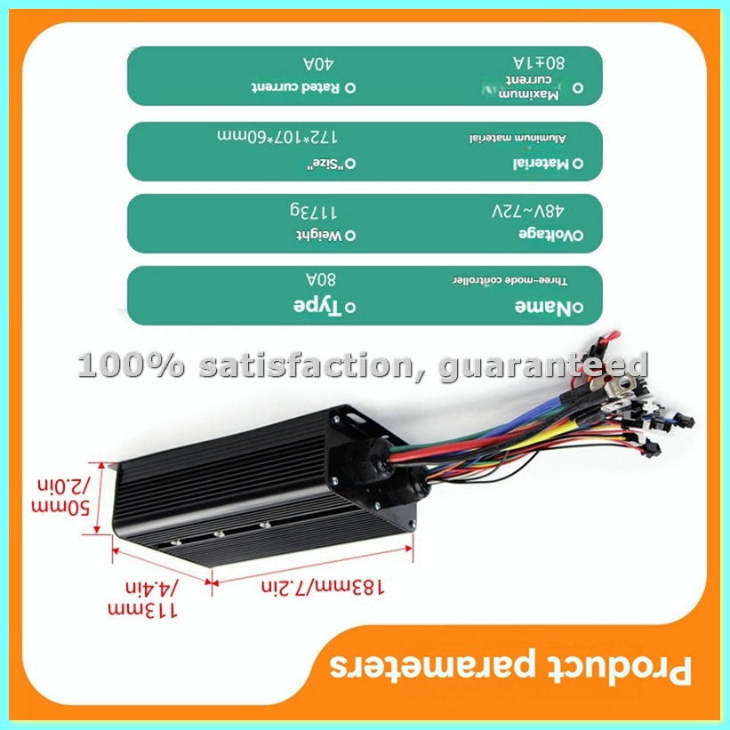 E-Bicycle Three Mode Controlle - đánh giá và giá Sine Wave Controller 48V 72V 80A
