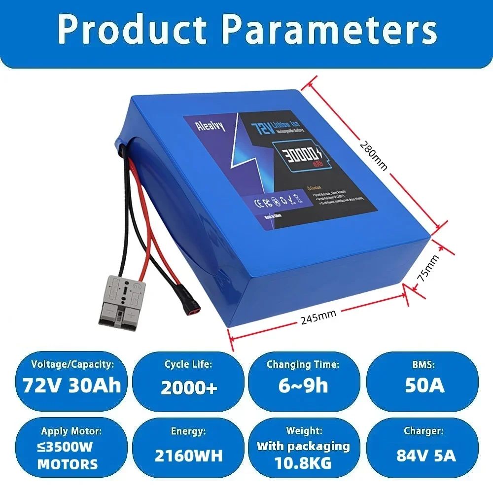 72V 30Ah High Power Fast Charg - đánh giá và giá Electric Bicycle Battery 72V 30Ah