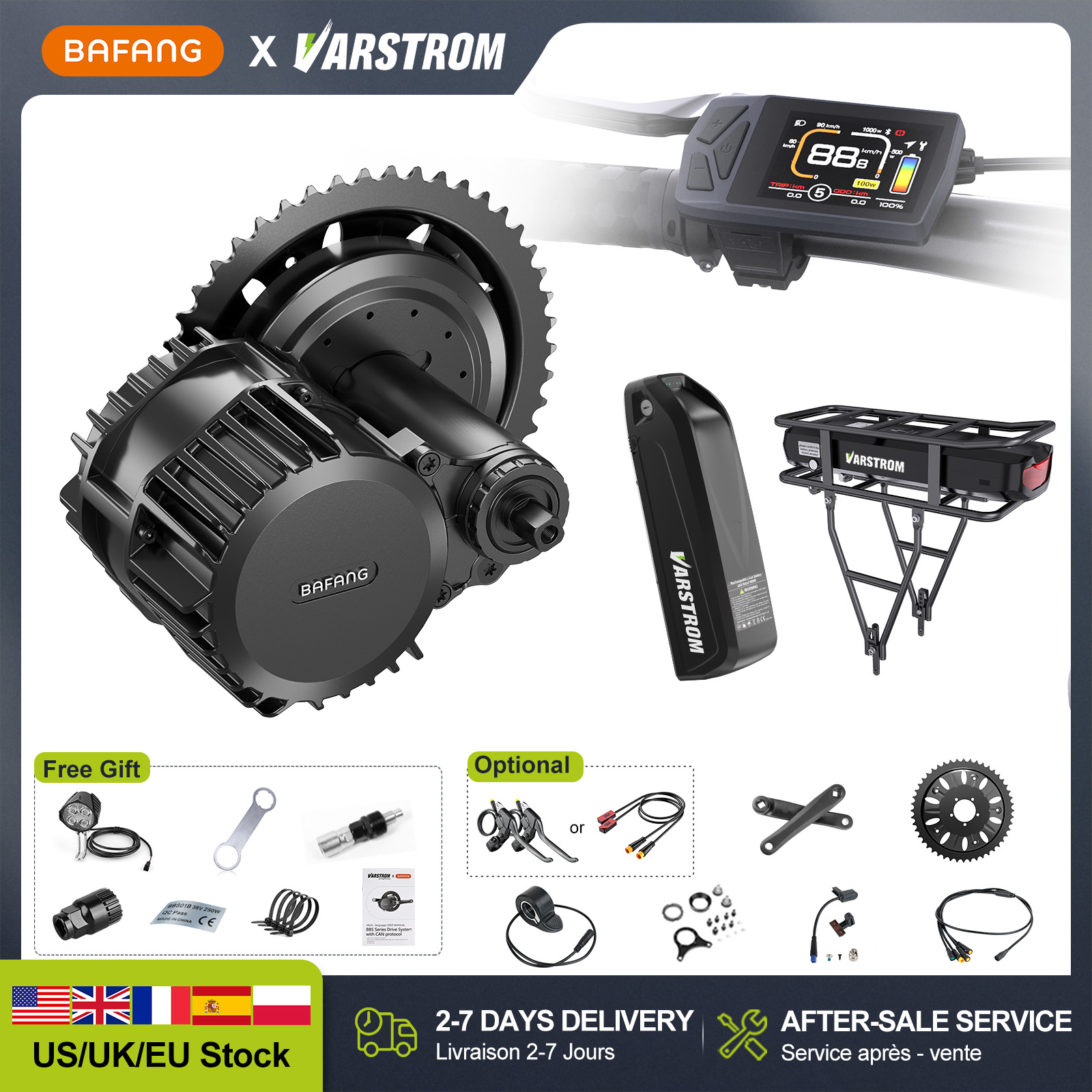 [US Stock]Bafang 48V Mid Drive - đánh giá và giá Bafang Bbshd 1000W Conversion Kit
